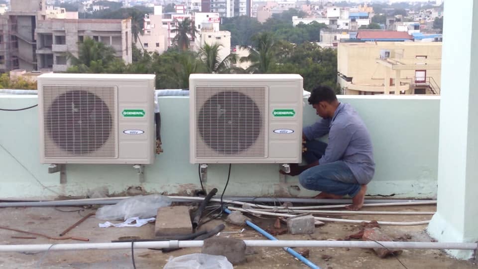 Janani Cool Care technician on a home appliance service call in Chennai — photo 1